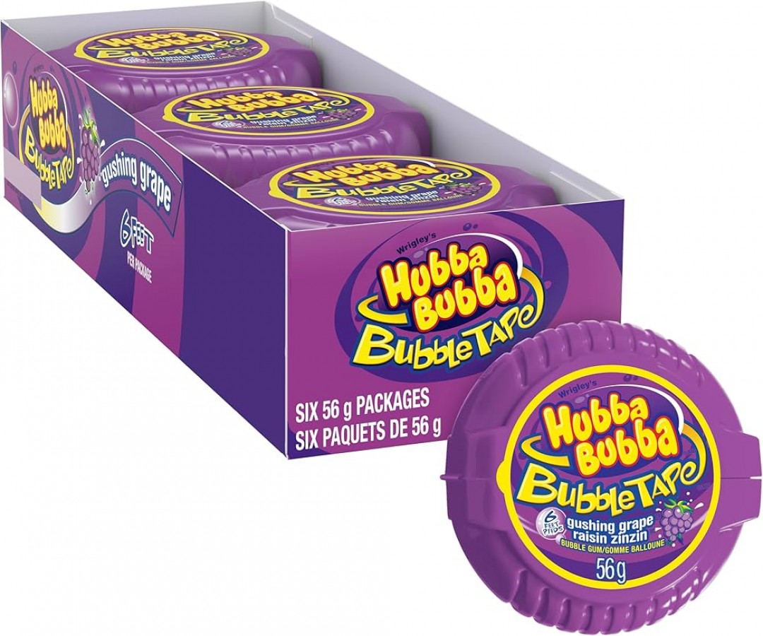 Hubba bubba gomme - Rouleau au raisin