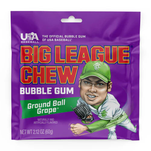 Big League Chew Ground Ball grape - raisin