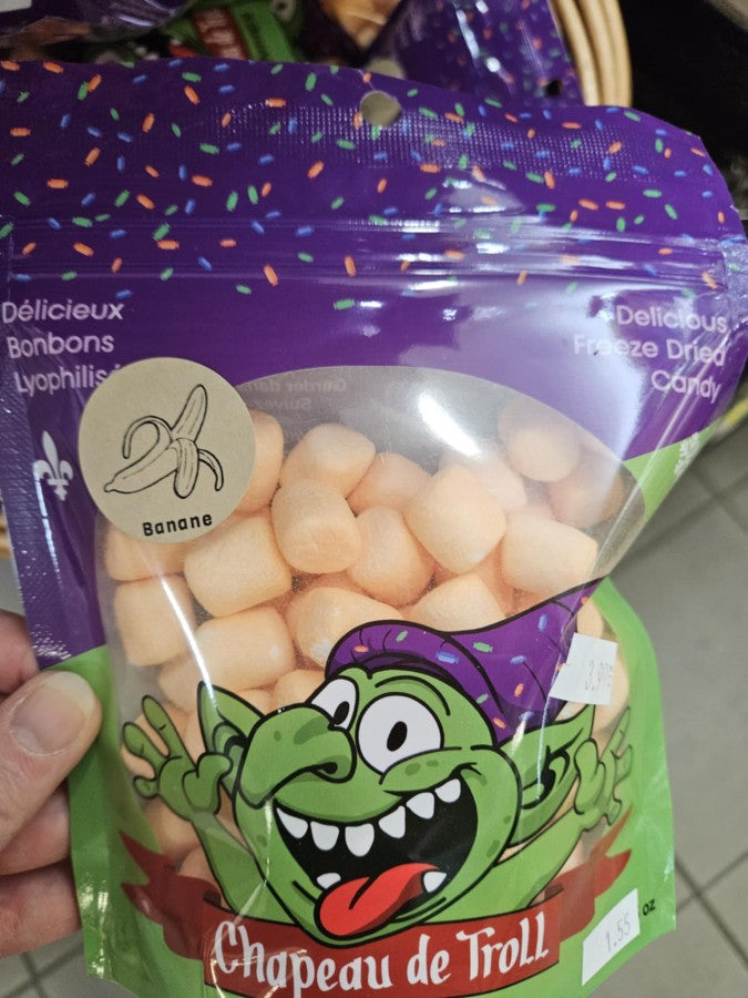 Bonbon lyophilisé - Guimauve pour chocolat chaud - Banane