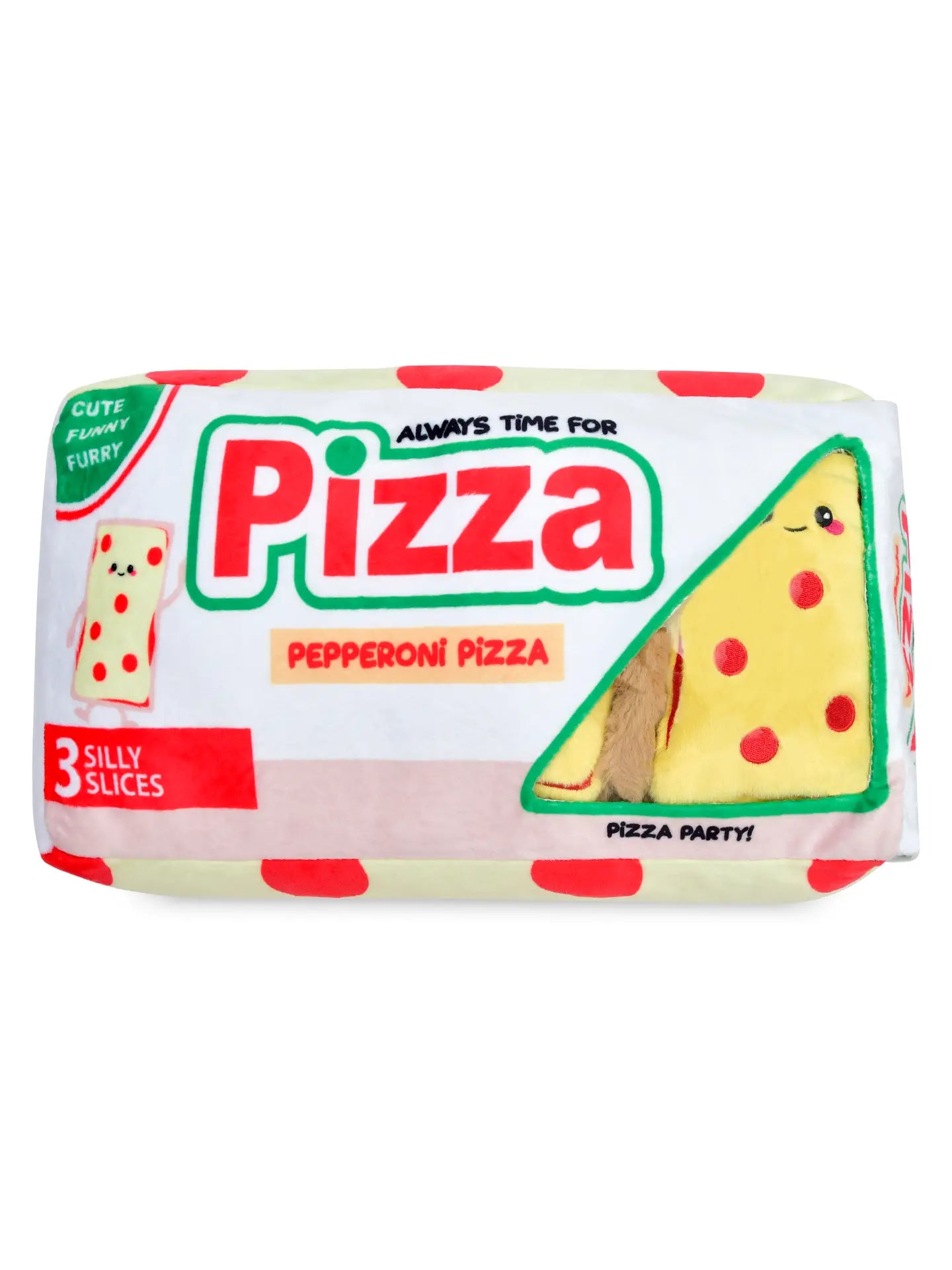 Peluche - Sac de Pizza Party - avec 3 pointes