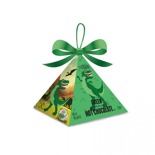 Chocolat chaud - Village gourmet - Pyramide - Dinosaure vert