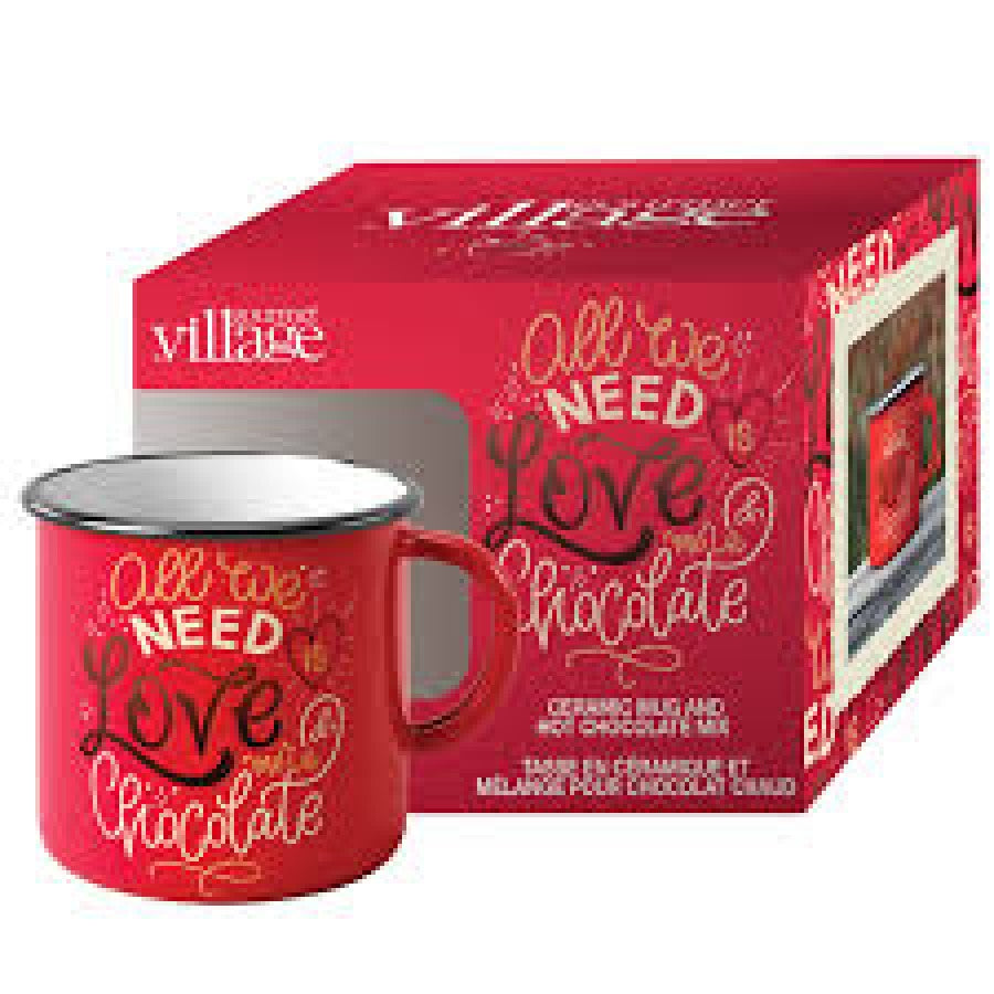 Chocolat chaud - Village gourmet - tasse Amour avec chocolat chuad