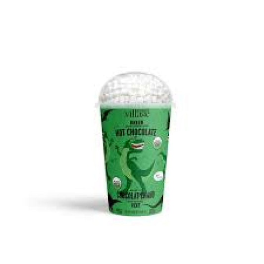 Chocolat chaud - Village gourmet - Verre - boule de neige - Dinosaure VERT